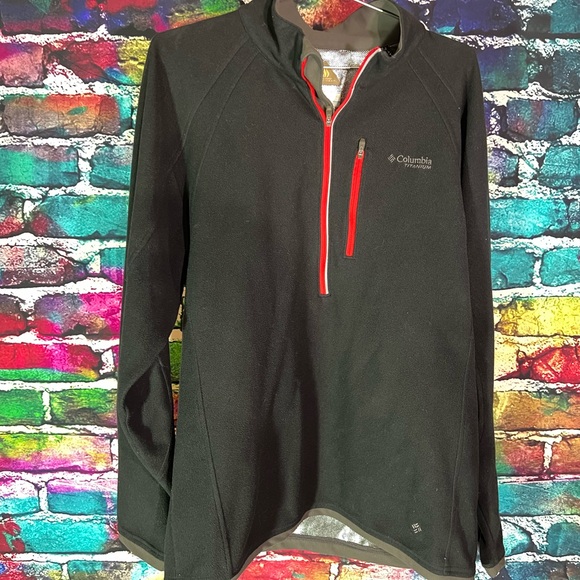 Columbia Men’s Omniheat Titanium Black and Red 1/4 Zip Fleece Large - Picture 4 of 4